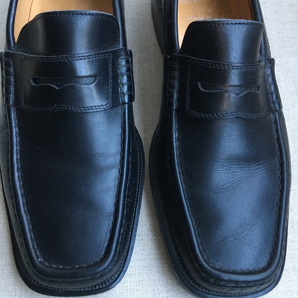 Bruno Magli US 7.5 Black Leather Classic Loafers - Picture 3 of 10